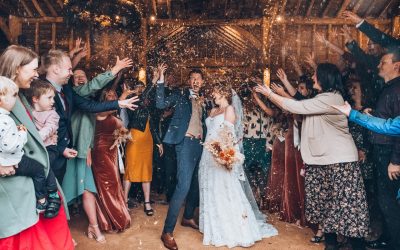 A very wet wedding at Milling Barn